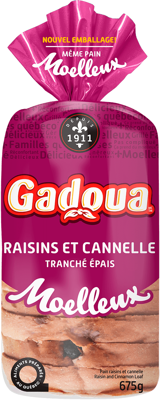 Gadoua® Cinnamon Raisin Moelleux Bread