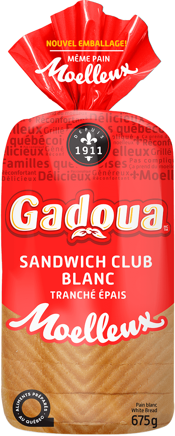 Pain blanc sandwich club tranché épais Moelleux Gadoua<sup>MD</sup>