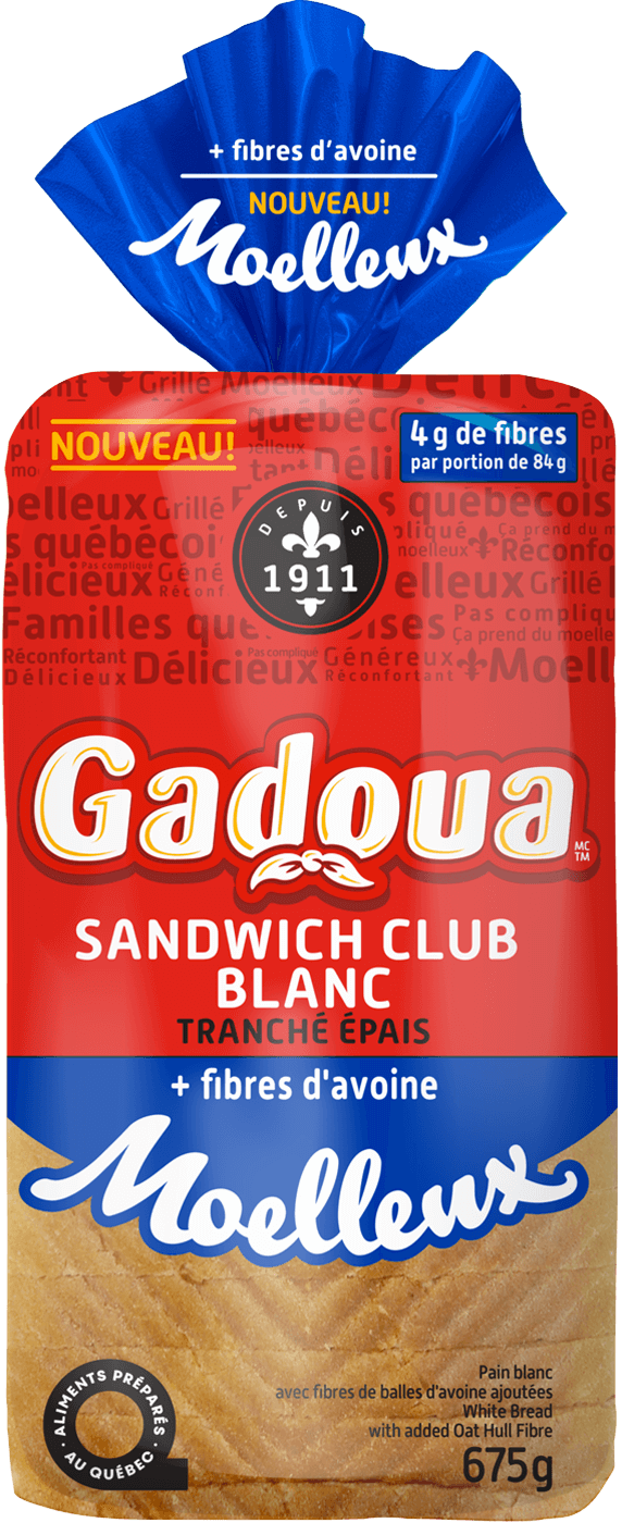 Gadoua® Moelleux Thick Sliced White Club Sandwich Bread Plus Fibre